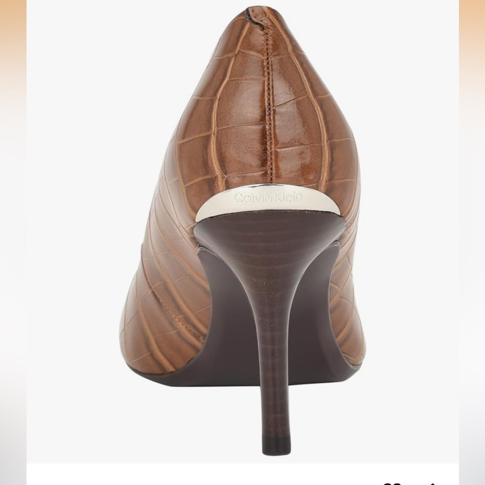 Calvin Klein Gayle pumps croc sz 6.5 - Picture 3 of 6